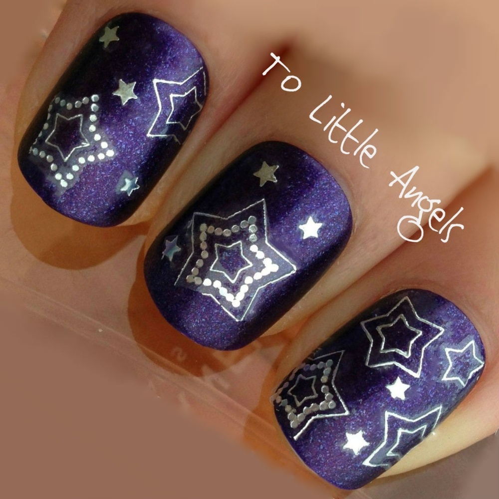 Stars- Nail Art Decal - BLUE65
